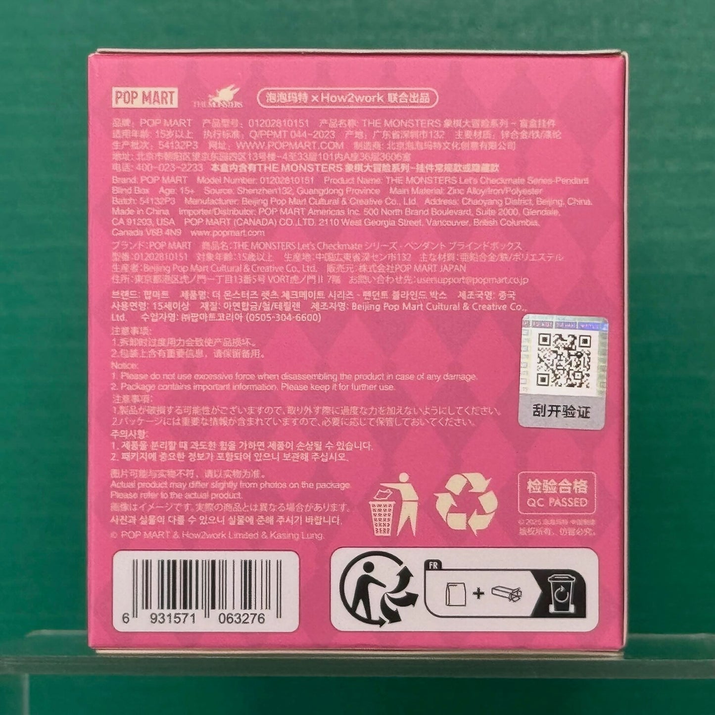 THE MONSTERS Let's Checkmate Series - Pendant Blind Box