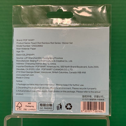 PEACH RIOT Rainbow Riot Series - Sticker Set - RARE